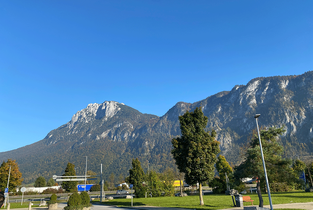 Alpen an der Grenze zu Österreich