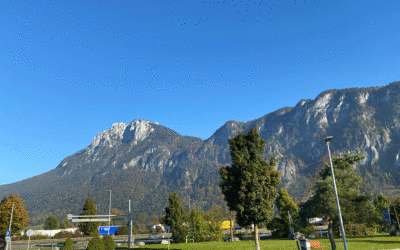 Alpen an der Grenze zu Österreich