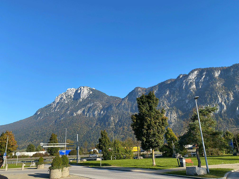 Alpen an der Grenze zu Österreich