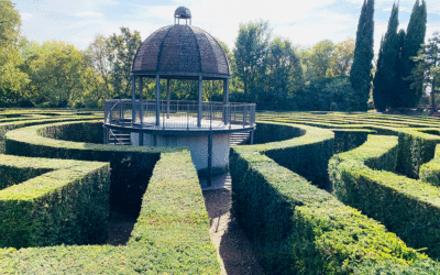 Mitte des Labyrinthes mit Tempel