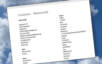 Packliste für den Wohnmobilurlaub