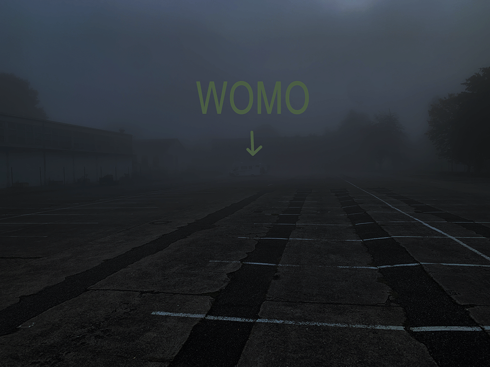 Wohnmobilstellplatz Koblenz Niederberg im Dunkeln